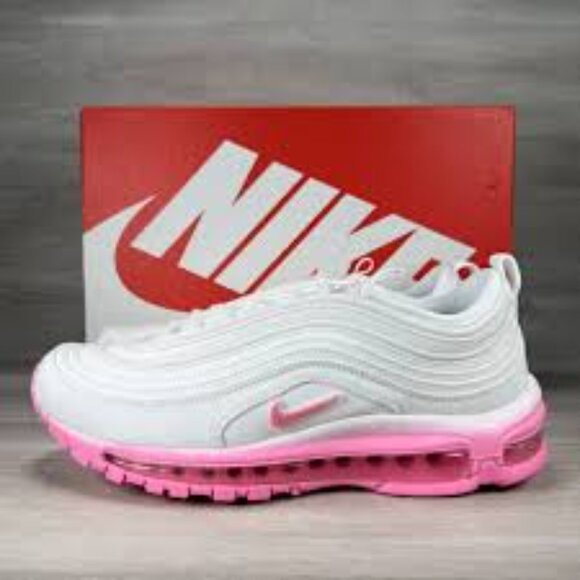 Women Nike Air Max 97 SE White and Pink FJ4549 100 size 10 - Picture 1 of 9